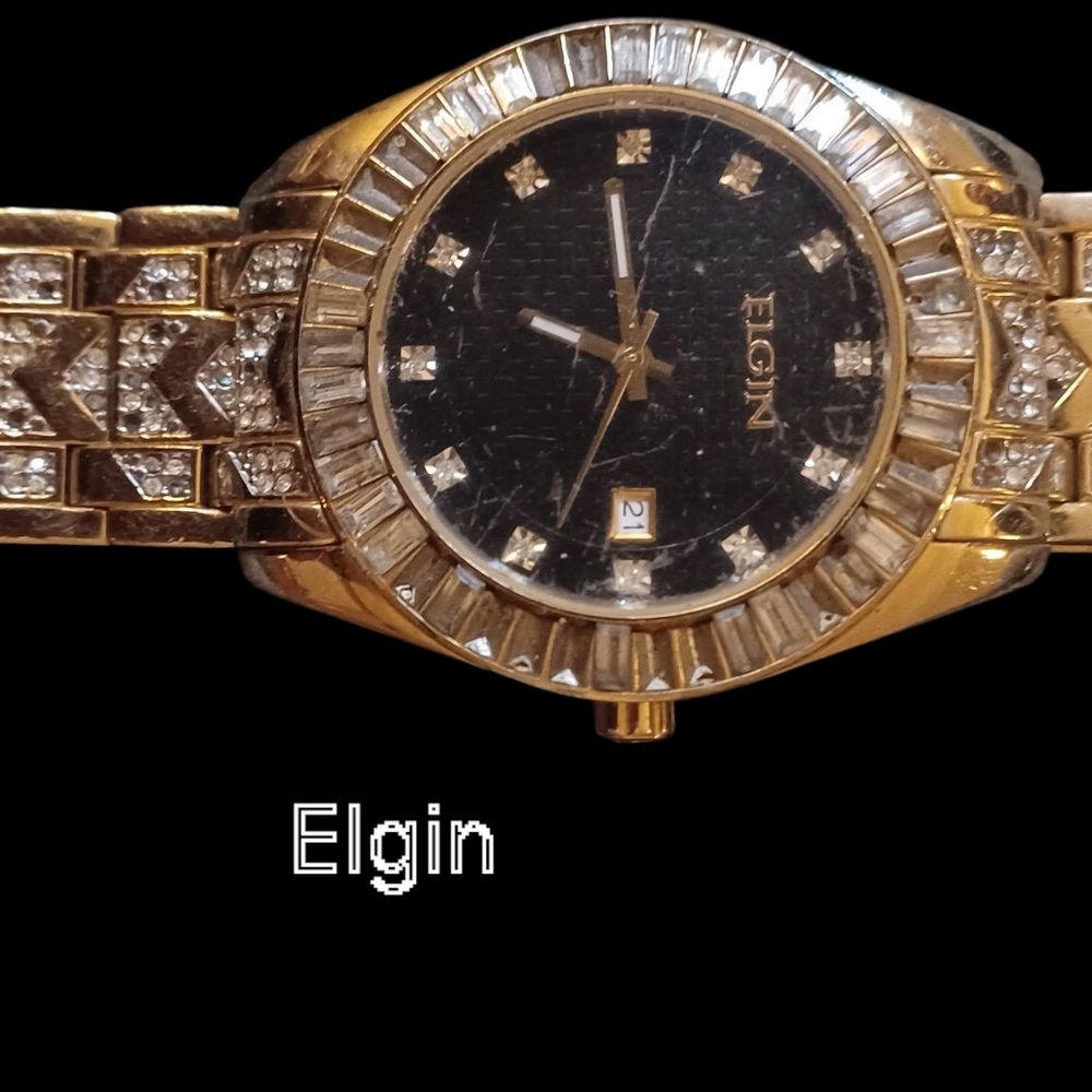 Elgin Gold and Black Men's Watch